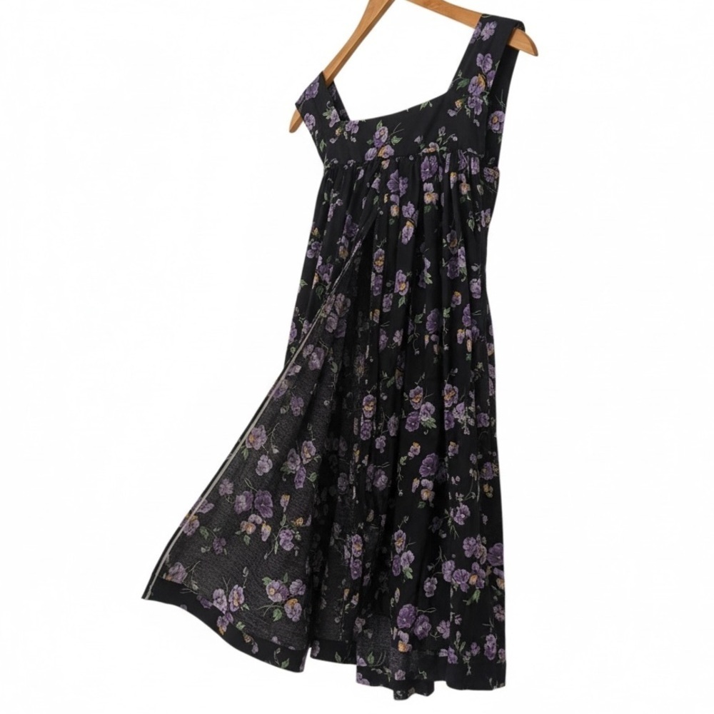 Handmade floral cottagecore mini dress or apron style - Picture 3 of 12